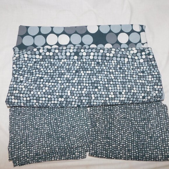 IKEA Smorboll Black White Gray Dots Queen / Double Duvet Cover & 2 Pillowcases - Picture 1 of 6